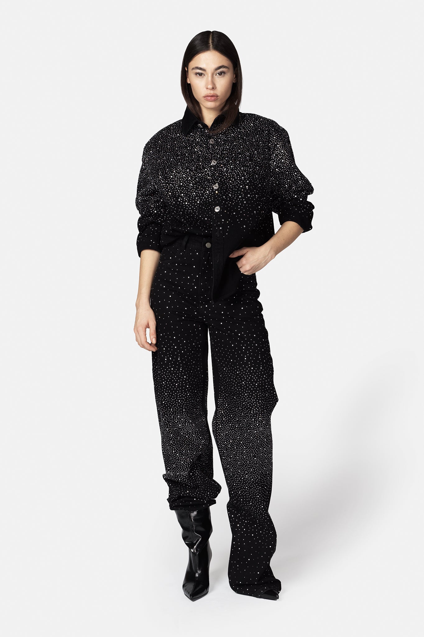 ANSER BLACK AND SILVER PANTS