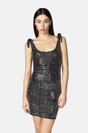 AYSEL BLACK-SILVER DRESS