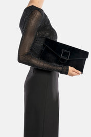 POCHETTE BEID VELVET NERA
