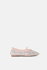 BOUNTY PINK-SILVER BALLET FLATS