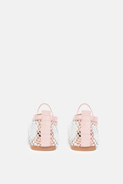 BOUNTY PINK-SILVER BALLET FLATS