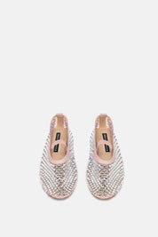 BOUNTY PINK-SILVER BALLET FLATS