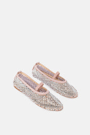 BOUNTY PINK-SILVER BALLET FLATS