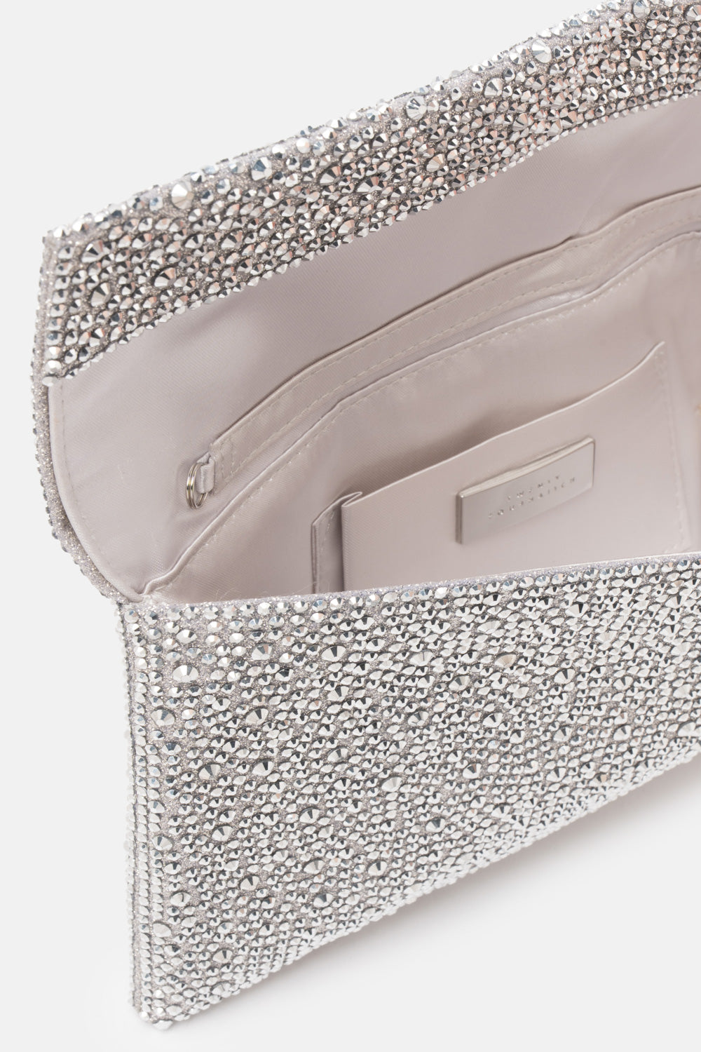 POCHETTE STRASS CARENA ARGENTO
