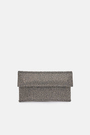 POCHETTE STRASS CARENA NERA-GRIGIA