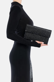 POCHETTE STRASS CARENA NERA
