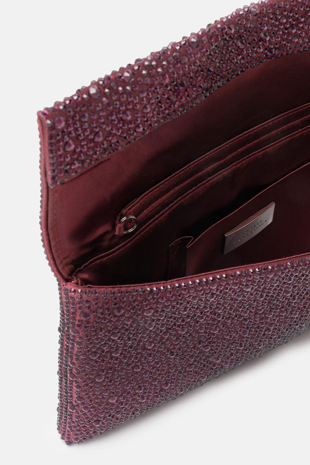 POCHETTE STRASS CARENA BORDEAUX