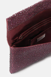 POCHETTE STRASS CARENA BORDEAUX