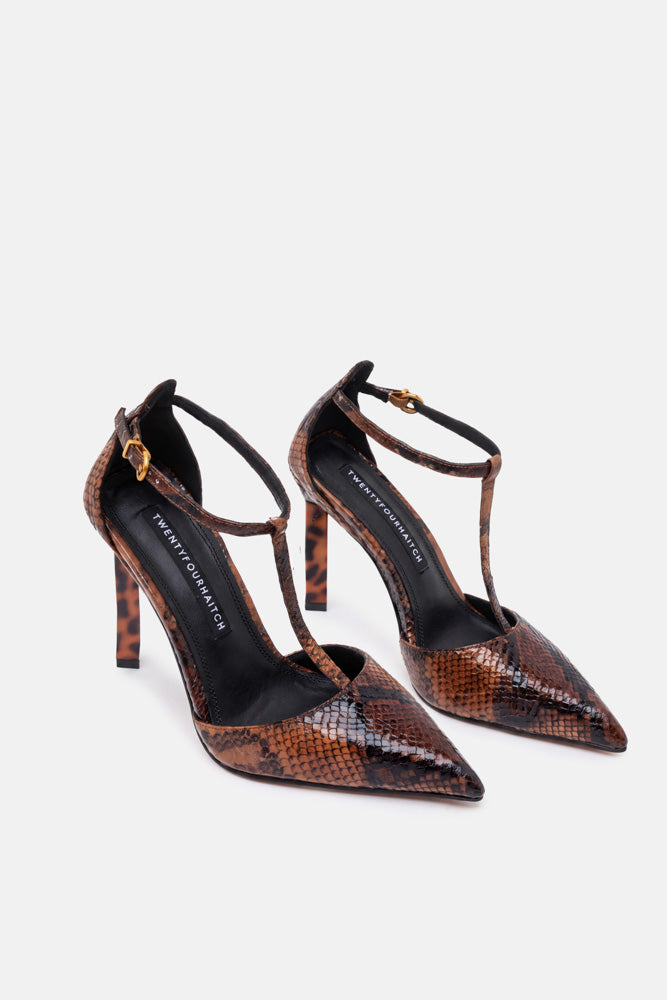 DECOLLETE EMERIS BROWN SNAKE