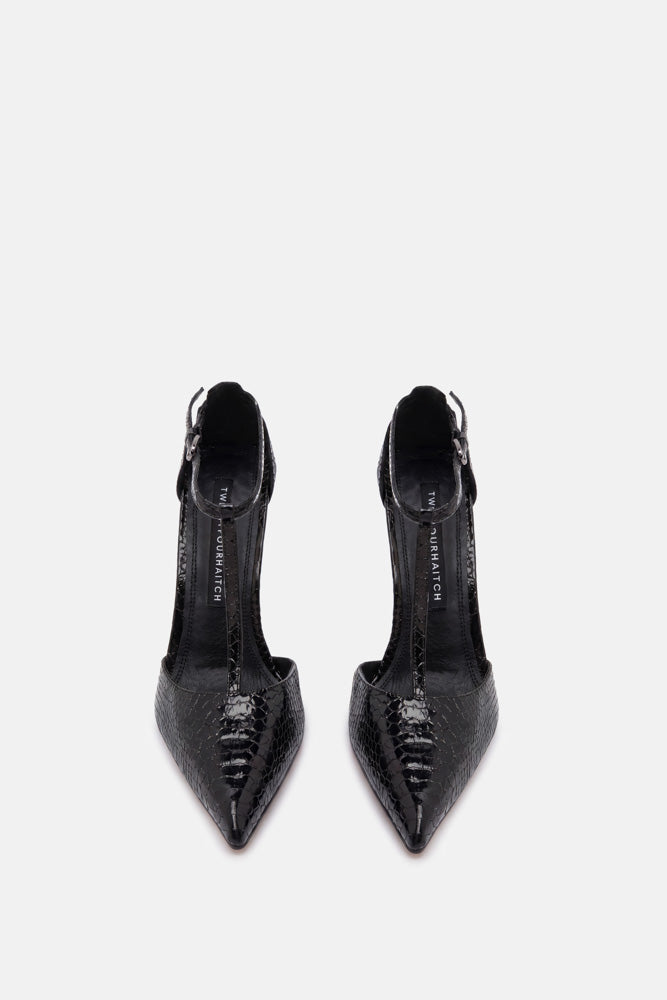 DECOLLETE EMERIS BLACK SNAKE