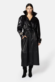 GIZEM BLACK TRENCH COAT