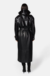 GIZEM BLACK TRENCH COAT
