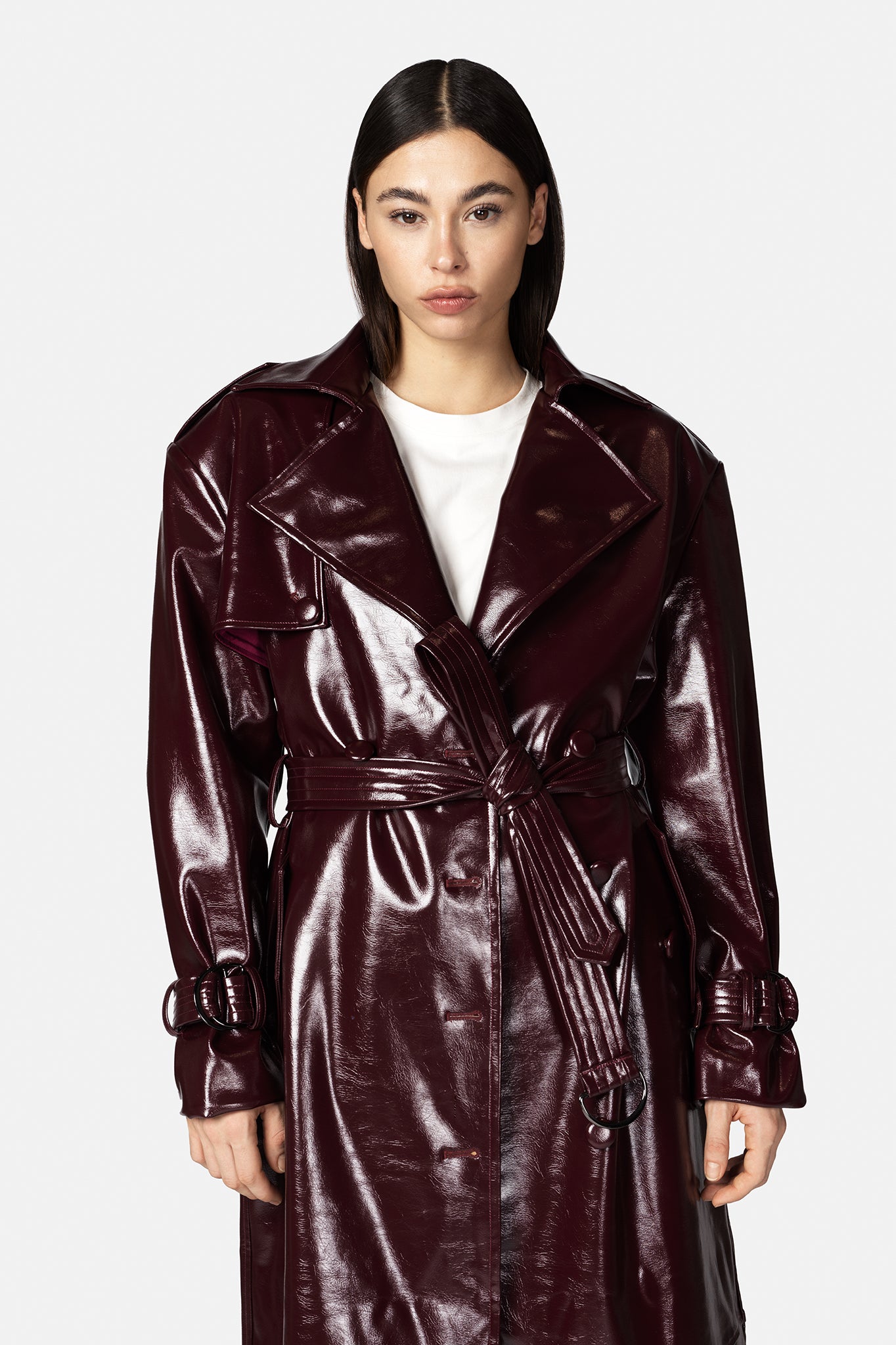 GIZEM PLUM TRENCH COAT
