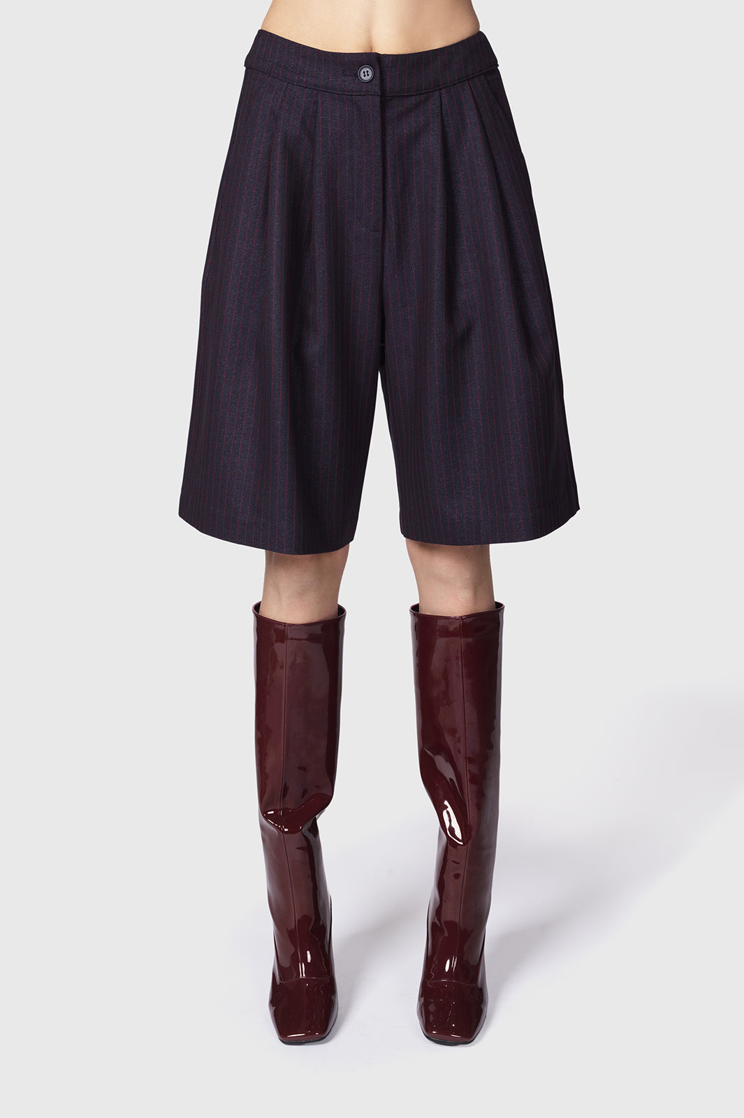 OLVIANE PANTALONI BLU BORDEAUX
