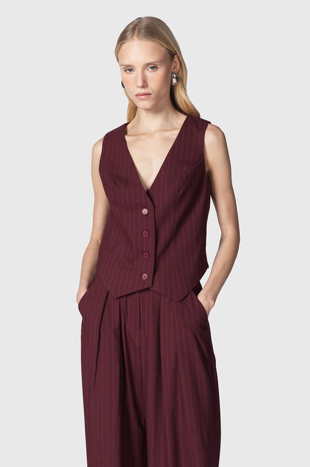 PLOVRA GILET BORDEAUX