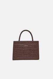 MINI TOTE BAG SERANE MARRONE CROCO