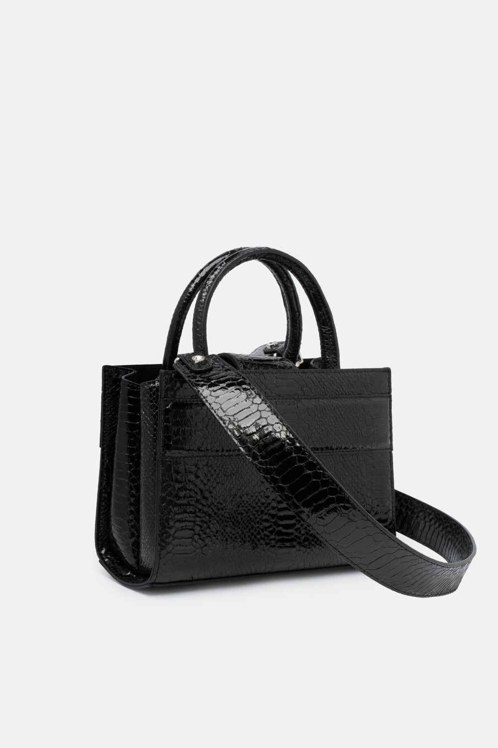 MINI TOTE BAG SERANE NERA PITONATA