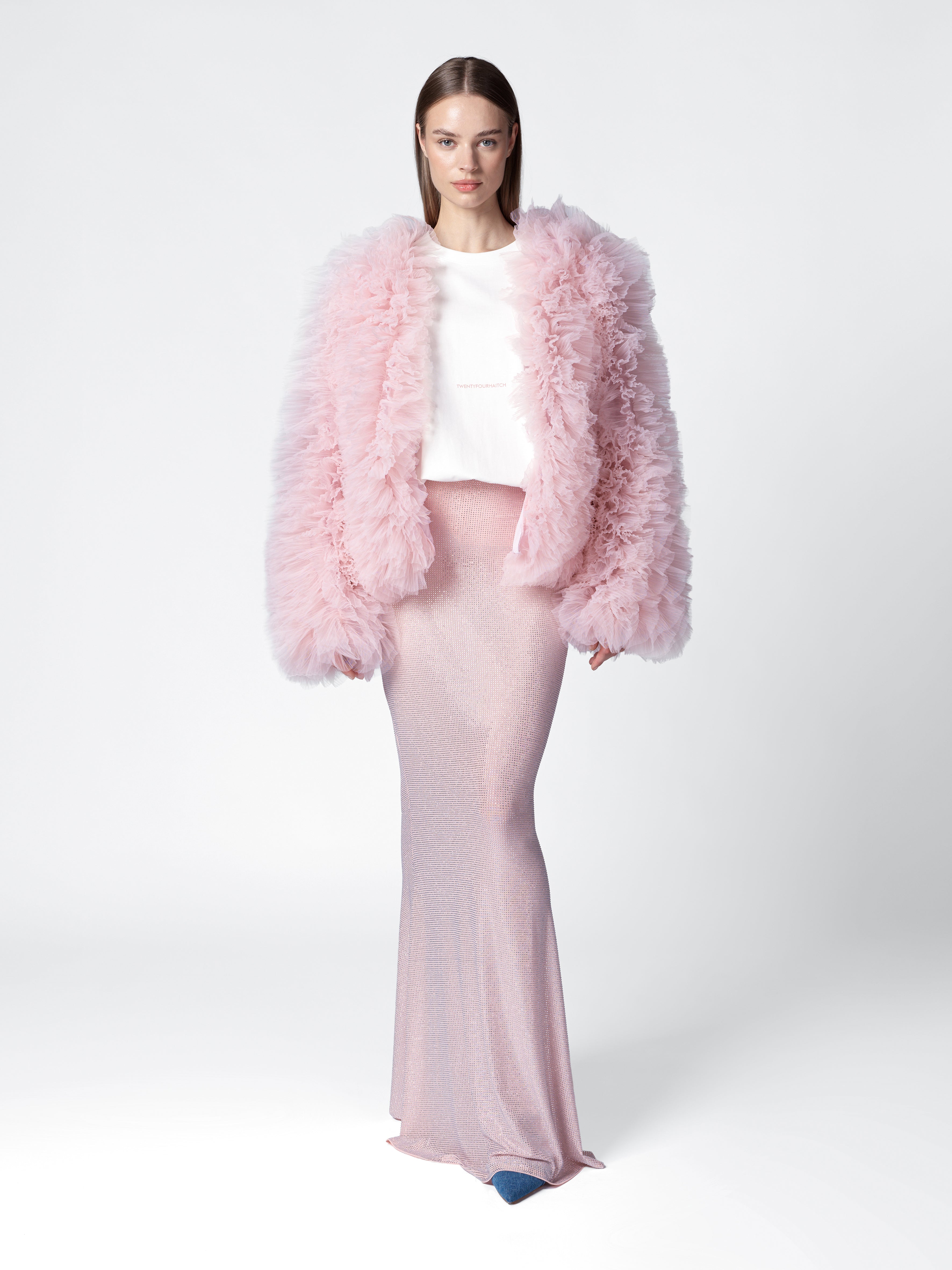 NEW ISTANBUL SKIRT POWDER PINK-CRYSTAL