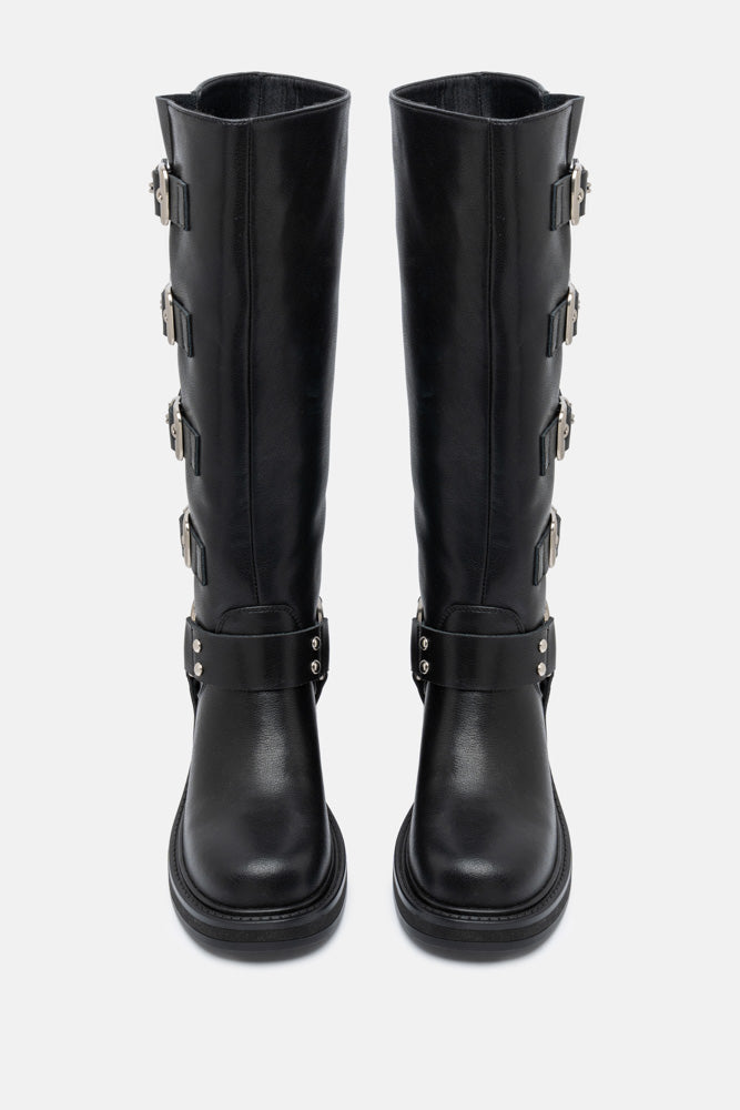 Lurea – black combat boots | TWENTYFOURHAITCH – front view