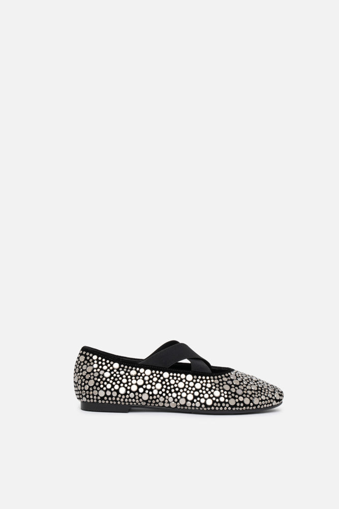 Aevi – black and grey ballet flats | TWENTYFOURHAITCH – side view
