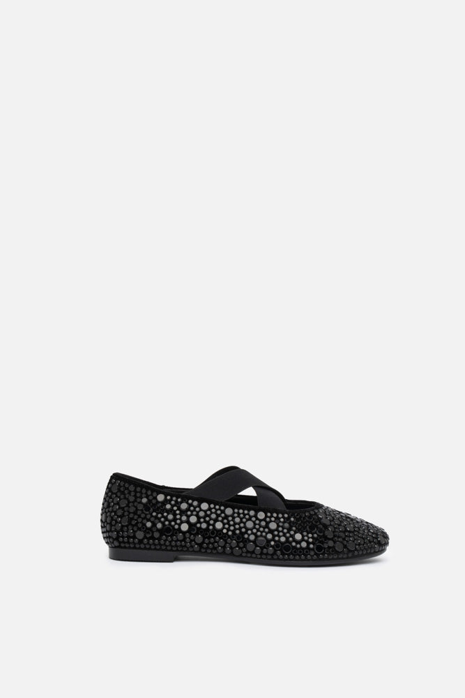 Aevi – black ballet flats | TWENTYFOURHAITCH – side view