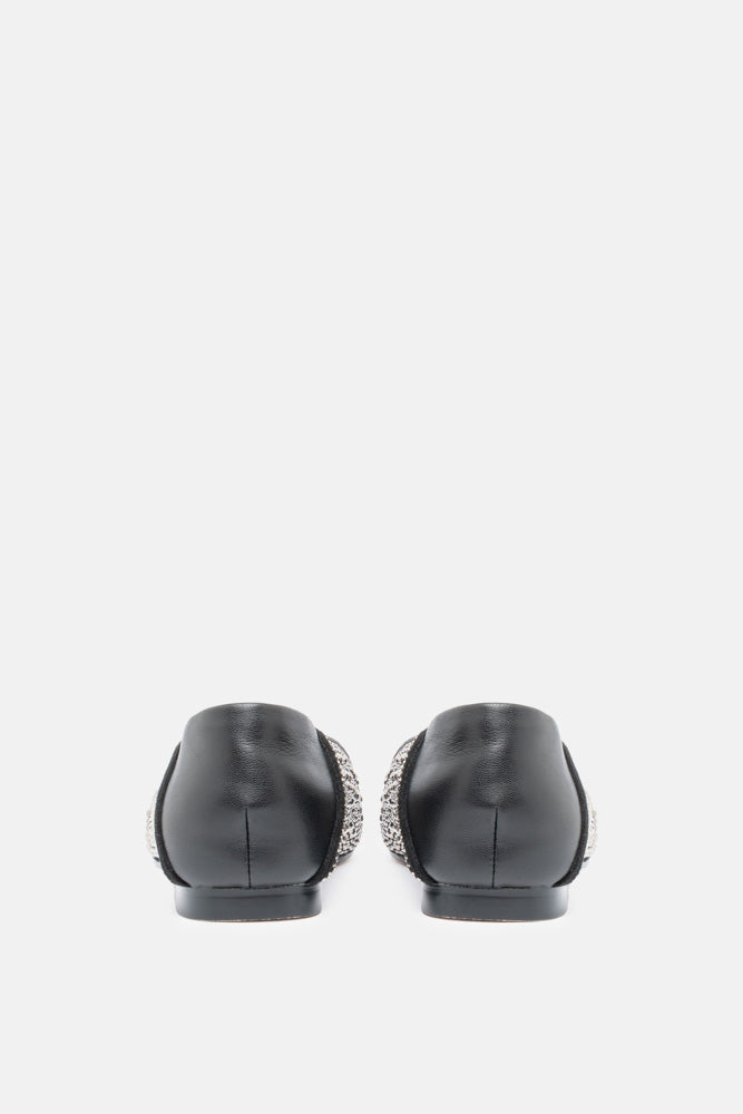 Celyne – black and silver ballet flats | TWENTYFOURHAITCH – back view