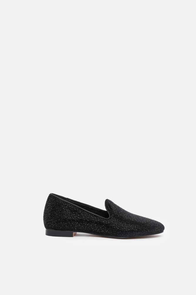 Syara – black ballet flats | TWENTYFOURHAITCH – side view