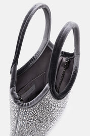 Borsa Nela Mini grigia TWENTYFOURHAITCH, dettaglio interno.