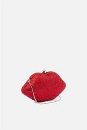 Ylenor – clutch a forma di bocca rossa | TWENTYFOURHAITCH – vista laterale