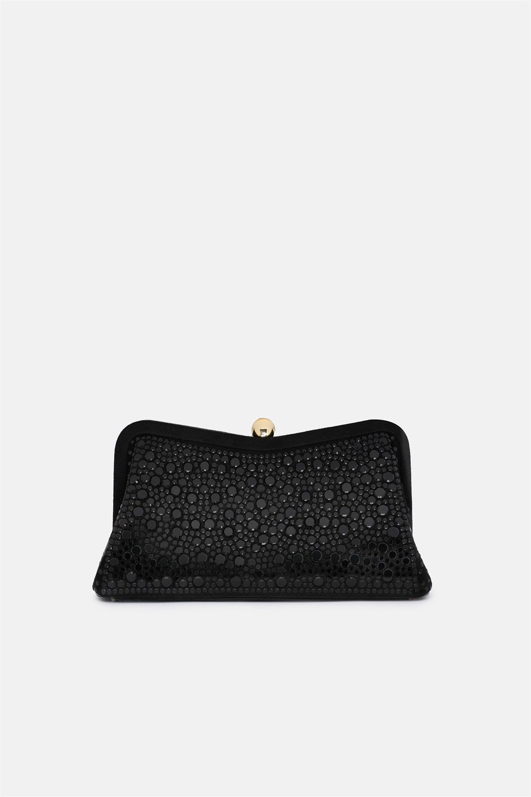 Elinea – clutch nera | TWENTYFOURHAITCH – vista frontale