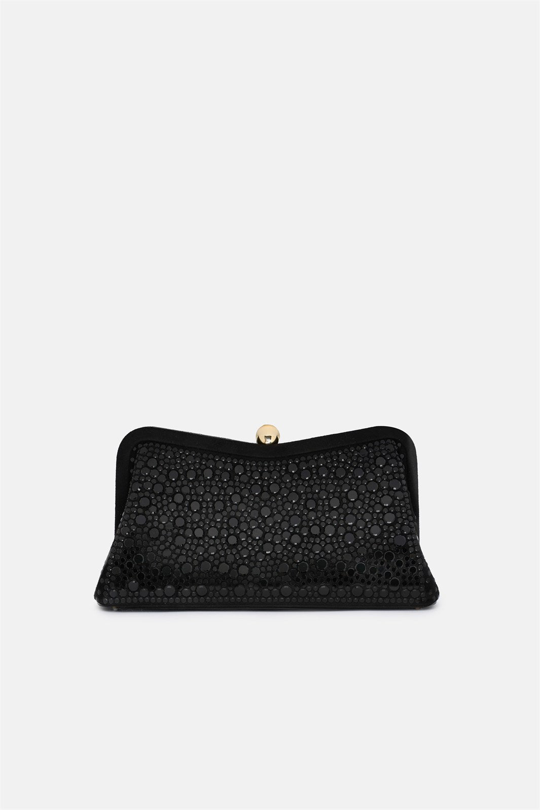 Elinea – clutch nera | TWENTYFOURHAITCH – vista frontale