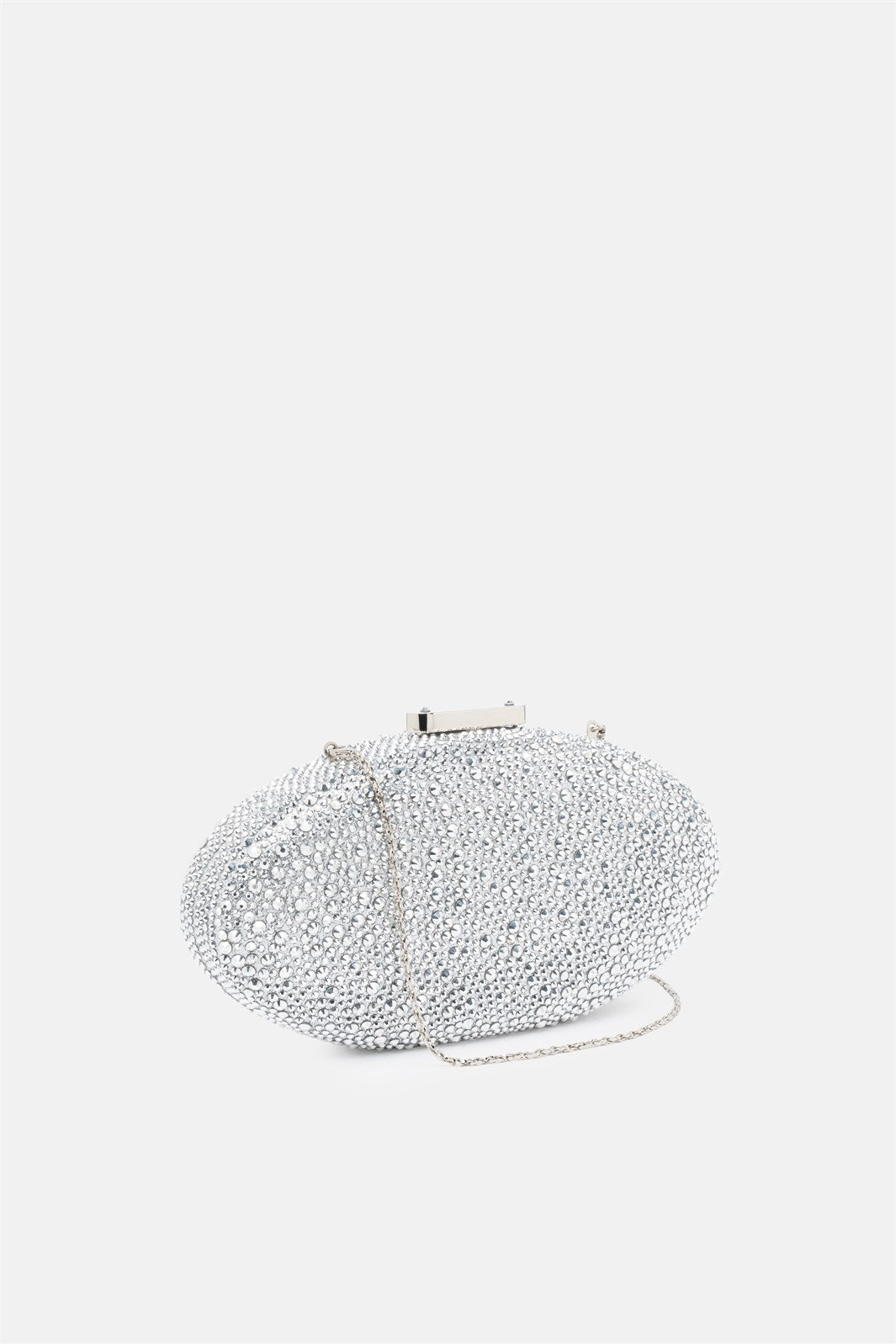 Indare – clutch argento | TWENTYFOURHAITCH – vista laterale