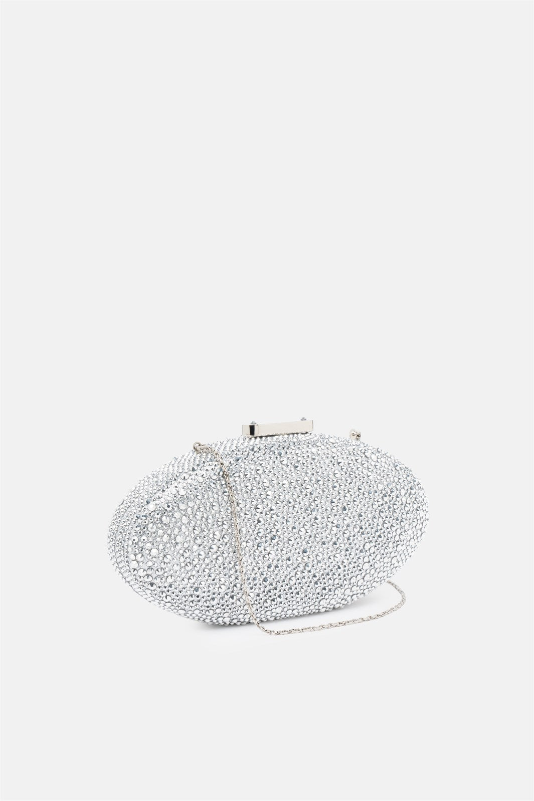 Indare – clutch argento | TWENTYFOURHAITCH – vista laterale