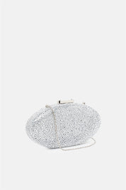Indare – clutch argento | TWENTYFOURHAITCH – vista laterale