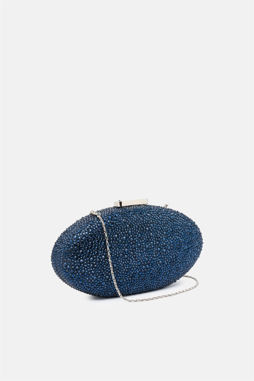 Indare – clutch blu | TWENTYFOURHAITCH – vista laterale