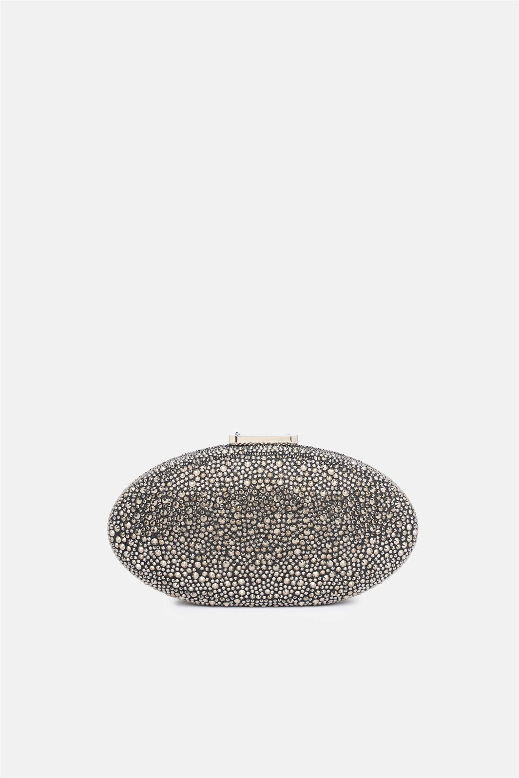 Indare – clutch nera ed ematite | TWENTYFOURHAITCH – vista frontale