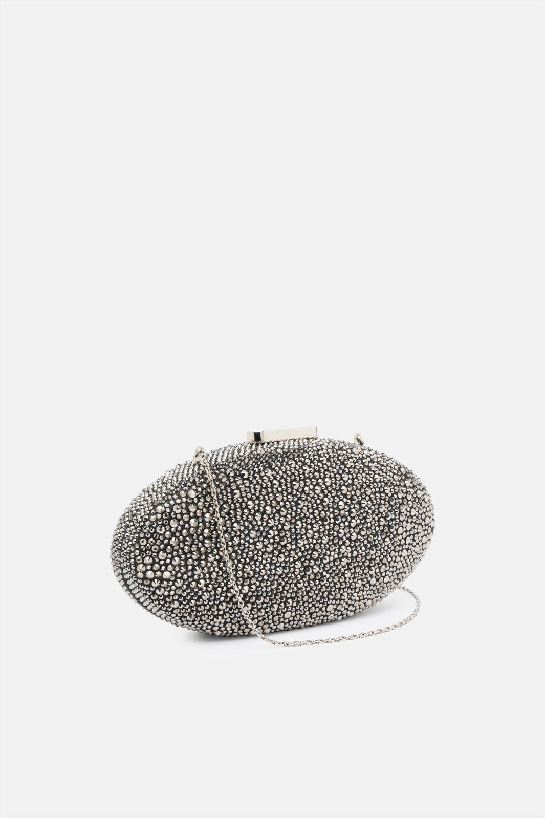 Indare – clutch nera ed ematite | TWENTYFOURHAITCH – vista laterale