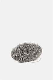 Indare – clutch nera ed ematite | TWENTYFOURHAITCH – vista laterale