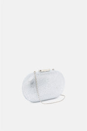 Isidora – clutch argento | TWENTYFOURHAITCH – vista laterale