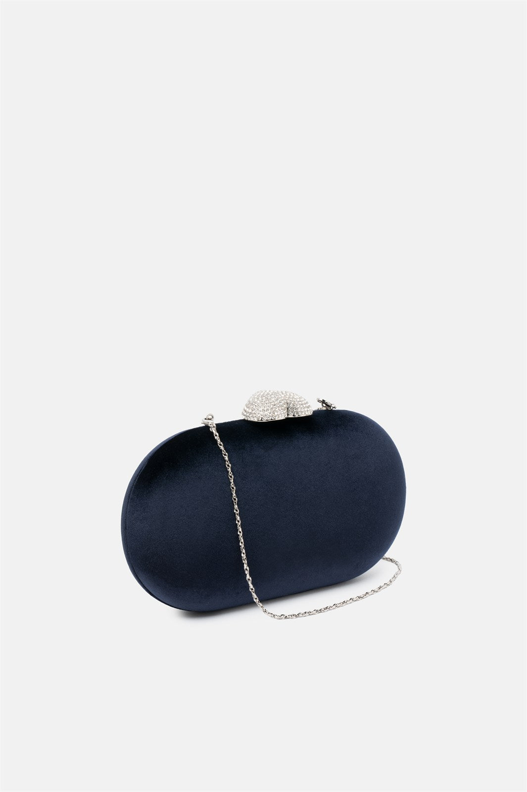 Milure – clutch blu | TWENTYFOURHAITCH – vista laterale