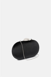 Milure – clutch nera | TWENTYFOURHAITCH – vista laterale