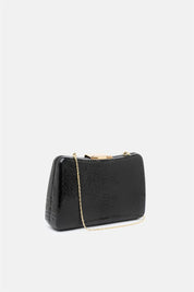 Oleria – clutch nera | TWENTYFOURHAITCH – vista laterale