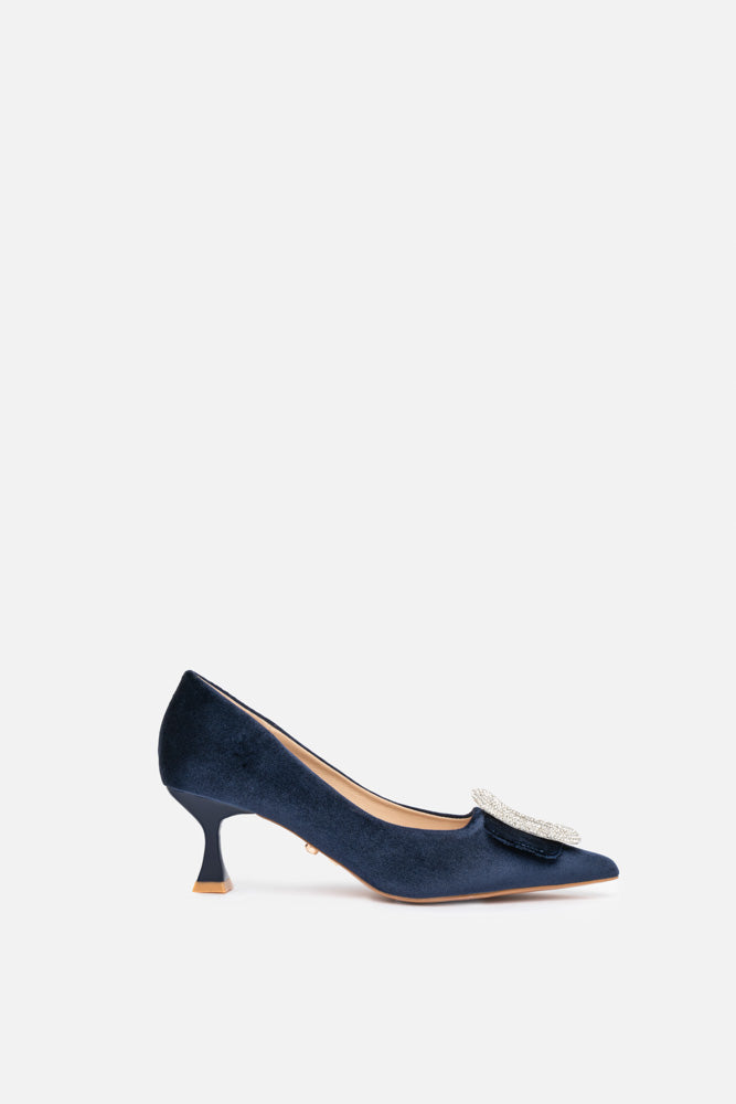 Astrae – blue pumps | TWENTYFOURHAITCH – side view