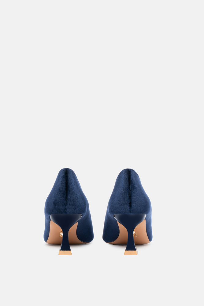 Astrae – blue pumps | TWENTYFOURHAITCH – back view