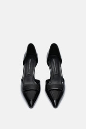 Lysor – black patent pumps | TWENTYFOURHAITCH – front view