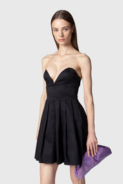 FLORES MINI ABITO NERO
