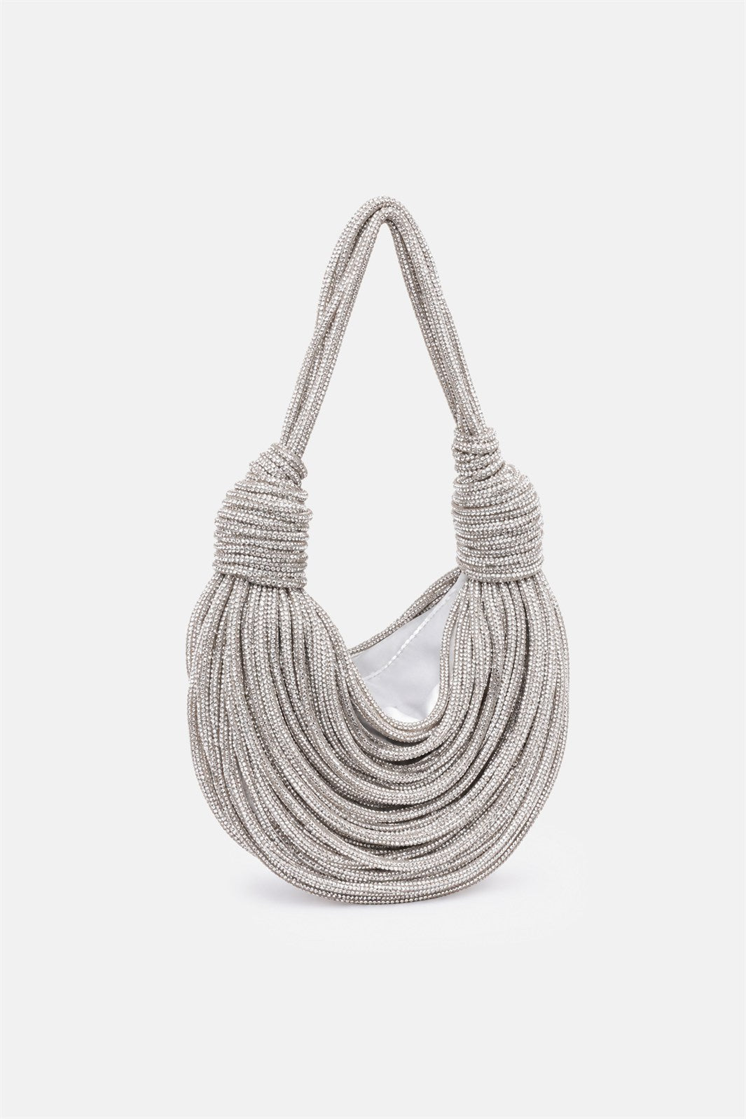 Tome – silver handbag | TWENTYFOURHAITCH – side view