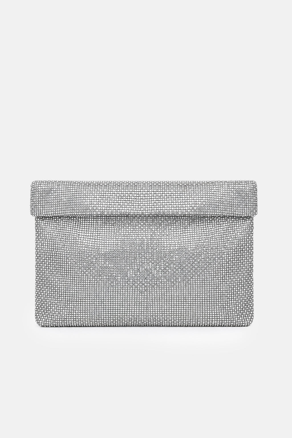 Maxi pouch Dunham Metal argento TWENTYFOURHAITCH, vista frontale.