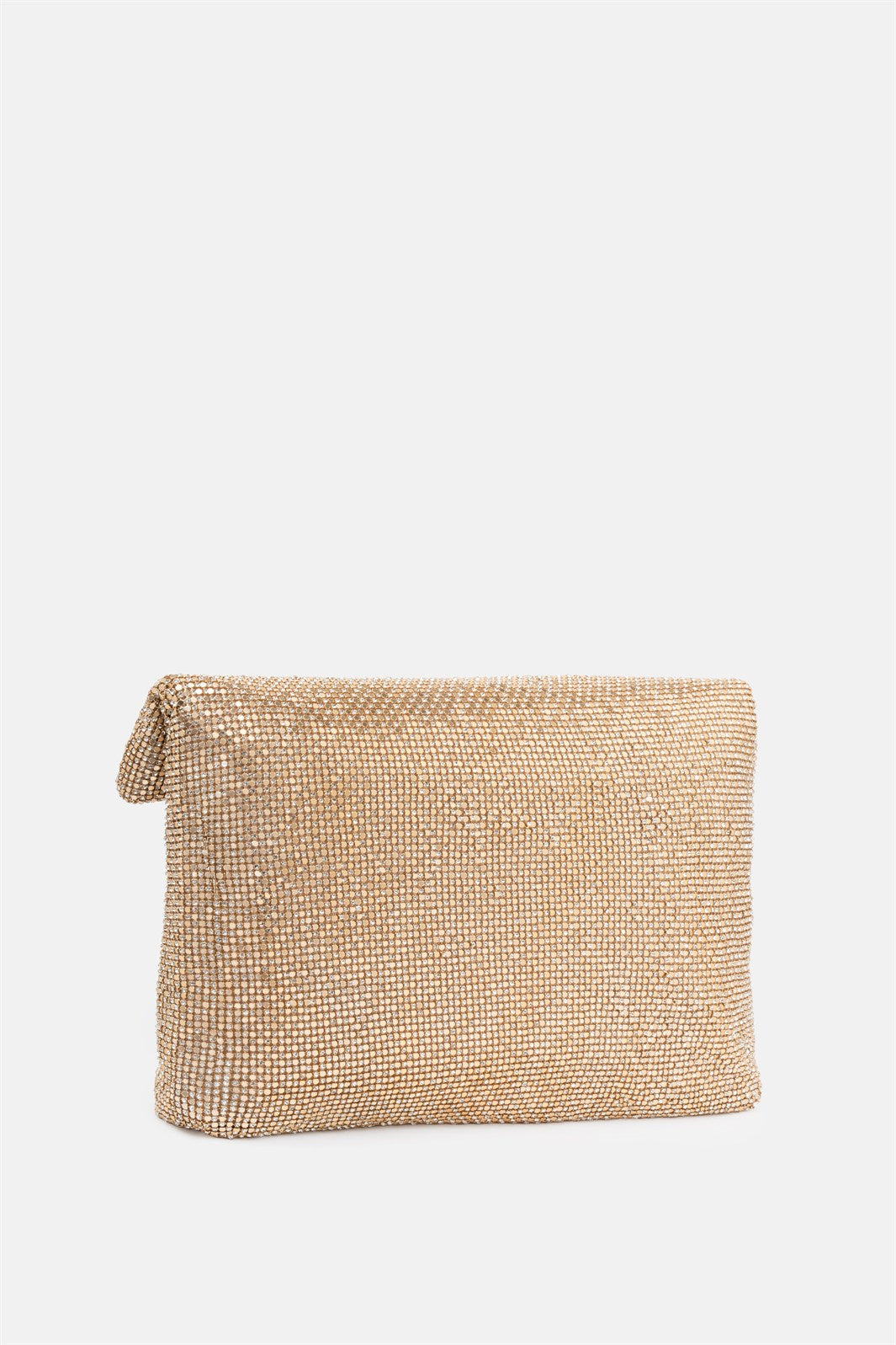 Dunham – maxi pouch metal oro | TWENTYFOURHAITCH – vista laterale