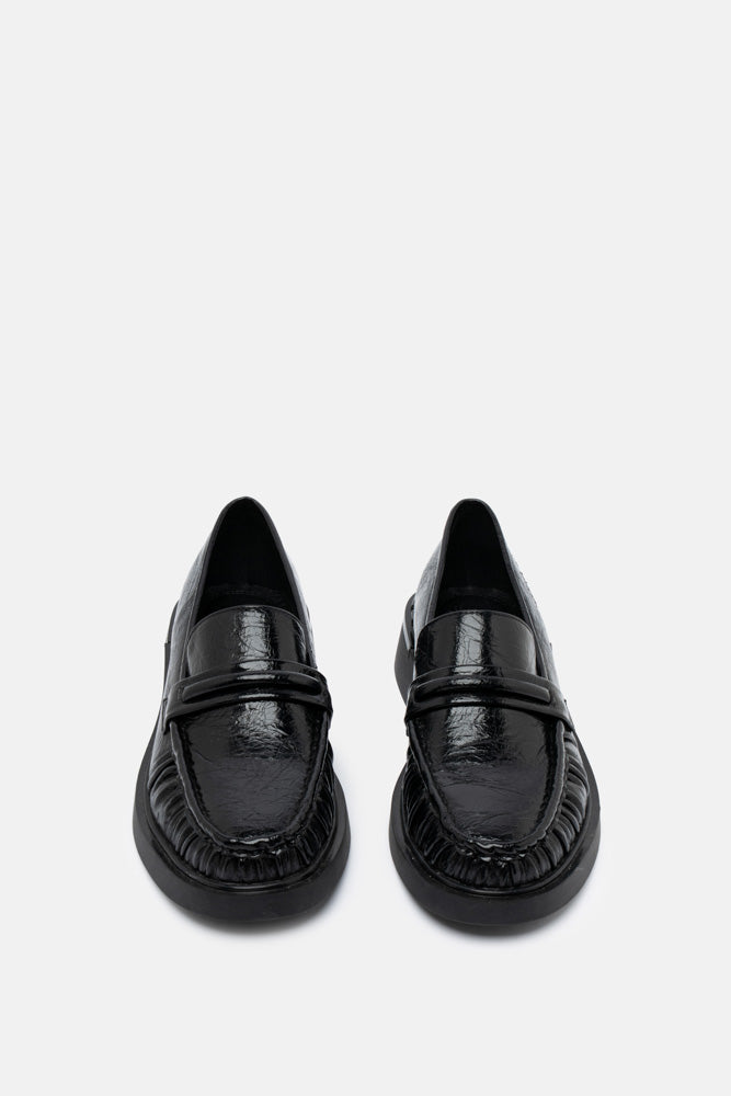 Urelle – black loafers | TWENTYFOURHAITCH – front view